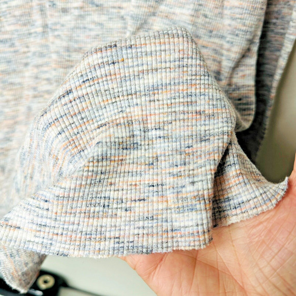 We The Free Ivory Multi-Color Long Sleeve Open Back Turtleneck Tunic Medium - Picture 8 of 15